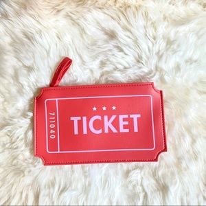 Ticket Shaped Makeup Bag, NEW!